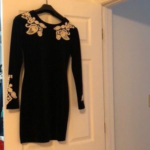 Pixie Market Vintage Black Velvet Dress